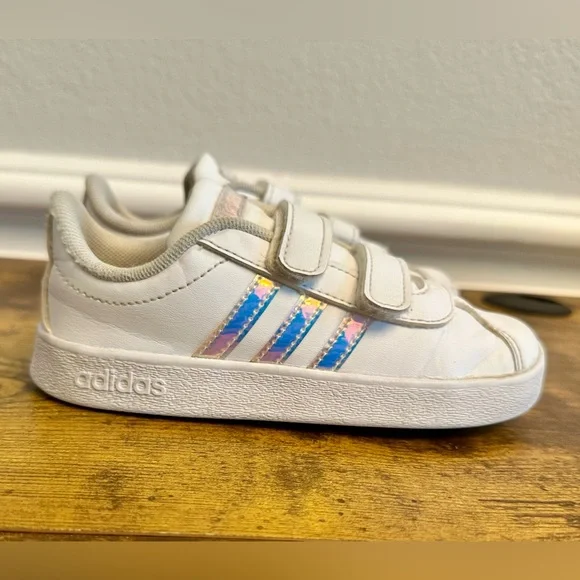 adidas | Shoes | Adidas Vl Court 2 Cmf Girls Sneakers Size Toddler 0 |  Poshmark